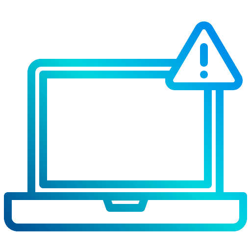 Laptop notification computer alert icon Laptop notification computer alert icon