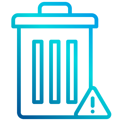 Trash notification ui alert icon Trash notification ui alert icon