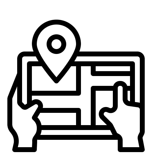 Navigation placeholder device route icon