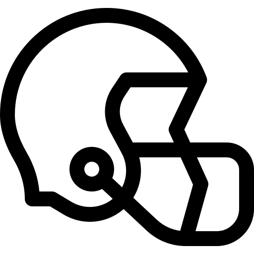 Helmet security player safety icon