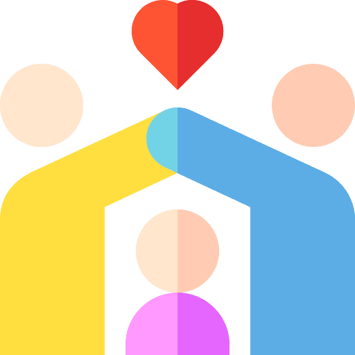 Family kid and baby protection child icon