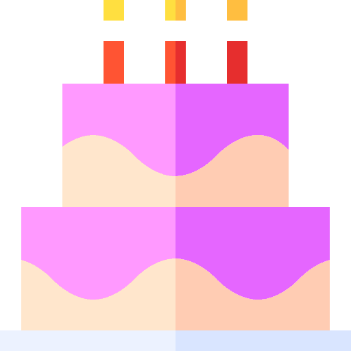 Birthday cake birthday and party candle sweet icon Birthday cake birthday and party candle sweet icon