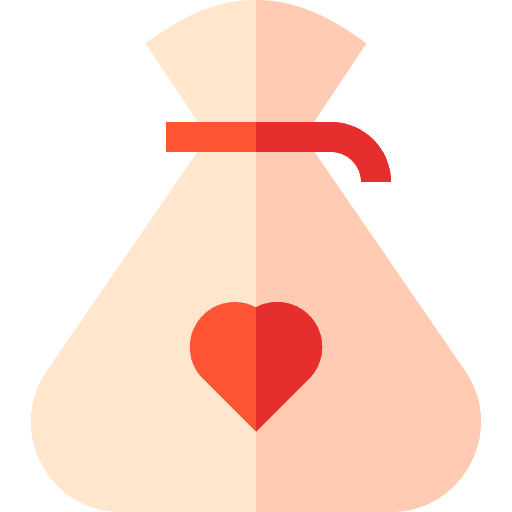 Subsidy love currency heart icon Subsidy love currency heart icon