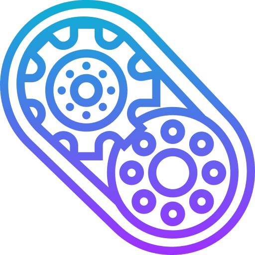 Sprocket transportation wheel ride icon