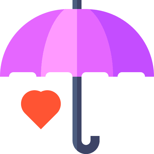 Umbrella heart umbrella protection icon Umbrella heart umbrella protection icon