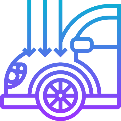 Fender transportation mudguard car parts icon