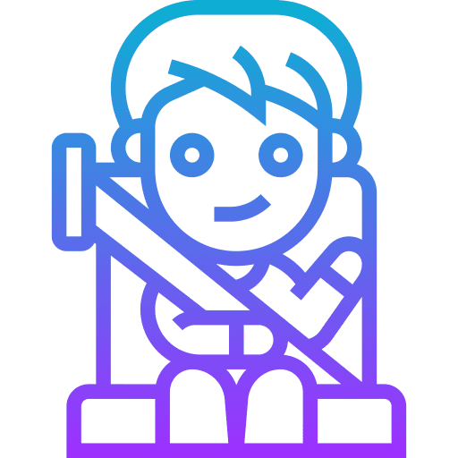 Seat belt seat belt transportation security icon