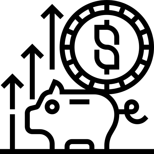 Saving money investment economy savings icon Saving money investment economy savings icon