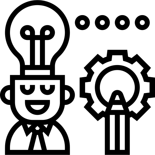 Think business and finance idea mind icon Think business and finance idea mind icon