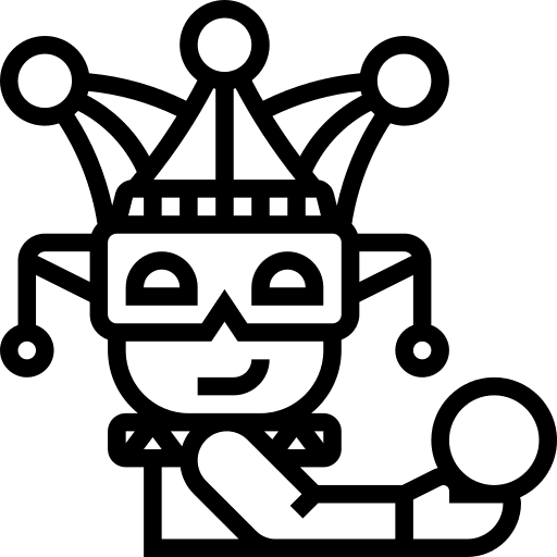 Jester professions and jobs fool joke icon