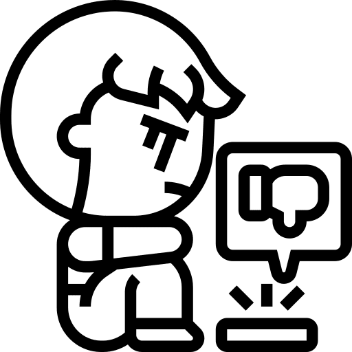 Fear people thumb down communications icon Fear people thumb down communications icon