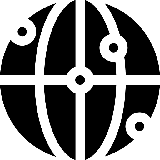 Network globe global globe grid icon