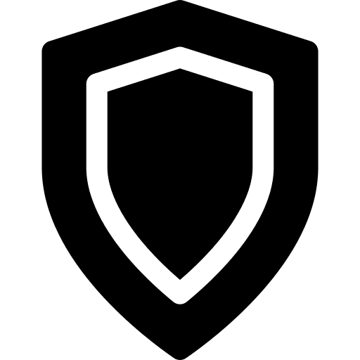 Shield v safety safe icon
