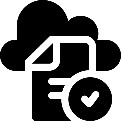 File checking multimedia file storage icon File checking multimedia file storage icon