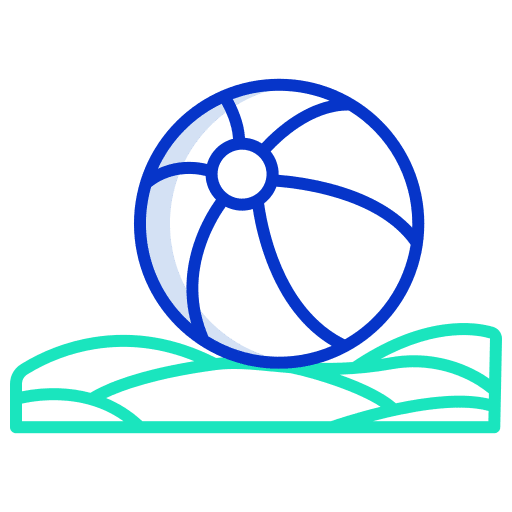 Ball hobbies and free time fun summer icon