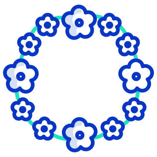 Garland flowers fashion crown icon