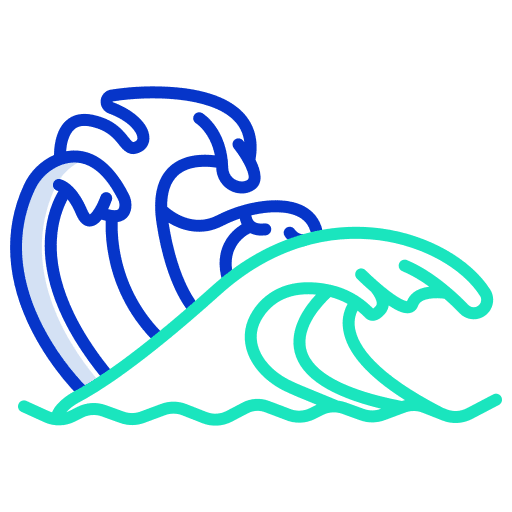 Waves ocean water sea waves icon