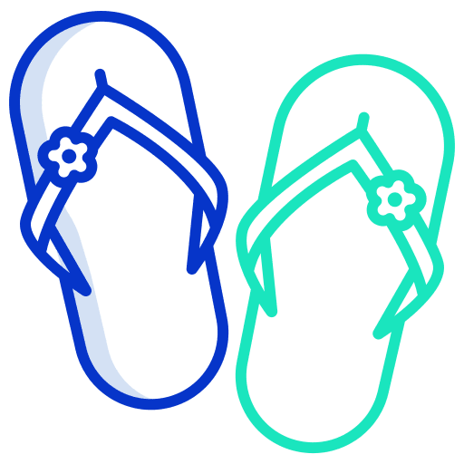 Flip flop beach slipper summer icon Flip flop beach slipper summer icon