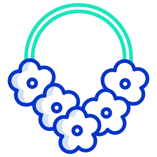 Flower fashion cultures necklace icon Flower fashion cultures necklace icon