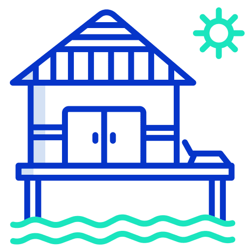 Resort holidays vacations hotel icon Resort holidays vacations hotel icon