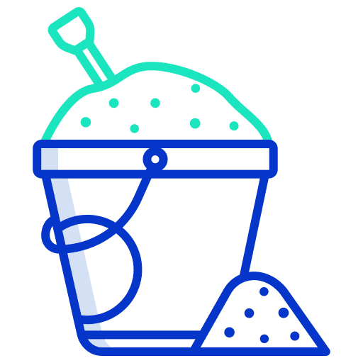 Sand bucket summertime kid and baby holidays icon Sand bucket summertime kid and baby holidays icon