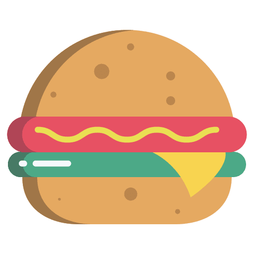 Burger food and restaurant fast food sandwich icon