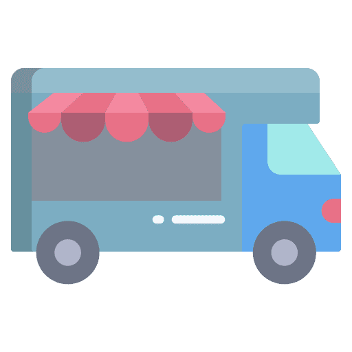 Food truck transportation food and restaurant food truck icon