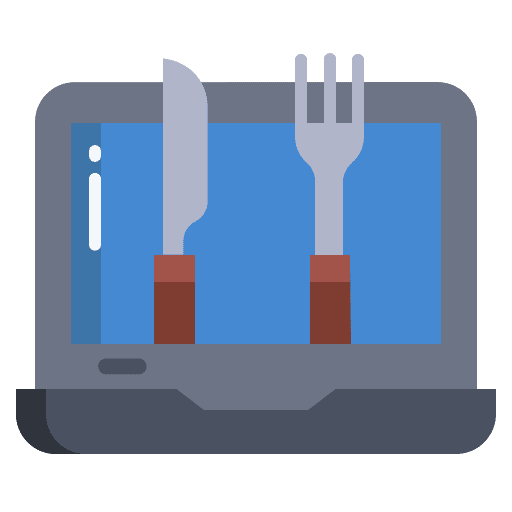 Lunch fork knife food and restaurant icon