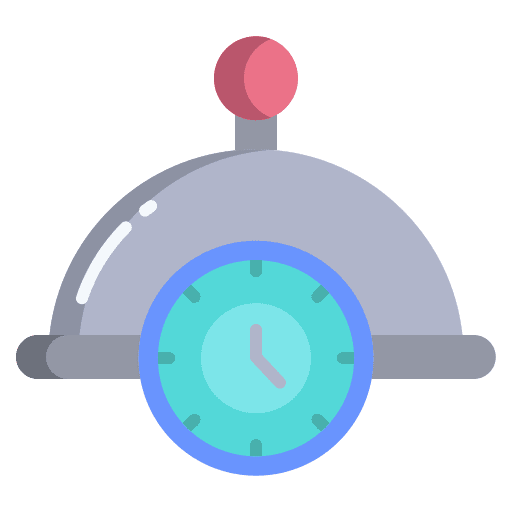 Time food delivery clock meal icon