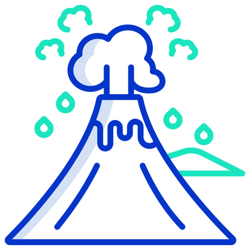 Volcano nature eruption natural disaster icon Volcano nature eruption natural disaster icon