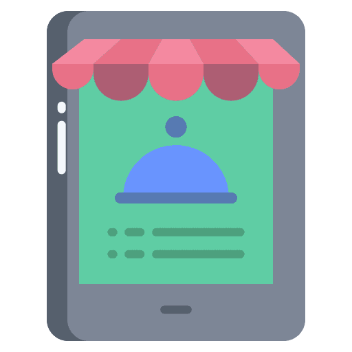 Food and restaurant food app shipping and delivery mobile app icon