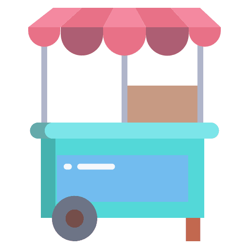 Food cart fair food stall booth icon Food cart fair food stall booth icon