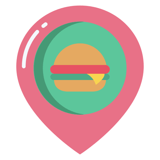 Hamburger map menu place icon Hamburger map menu place icon