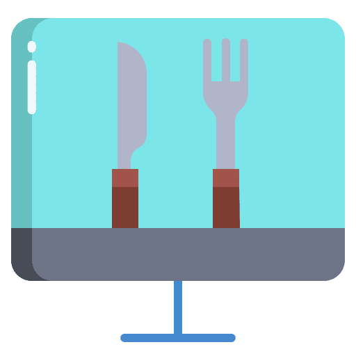 Dinner order computer tray icon Dinner order computer tray icon