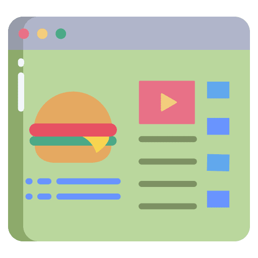 Hamburger online order computer order icon Hamburger online order computer order icon