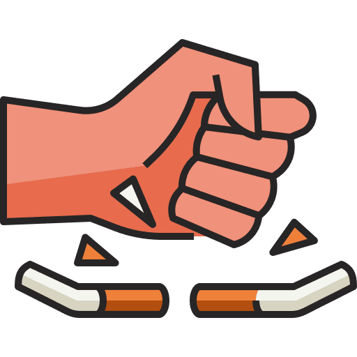 Cigarette broken cigarette no tobacco day icon
