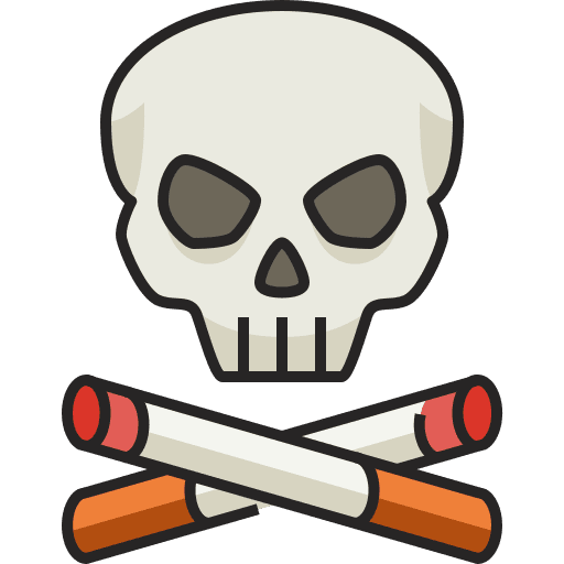 Cigarette healthcare addiction dead icon