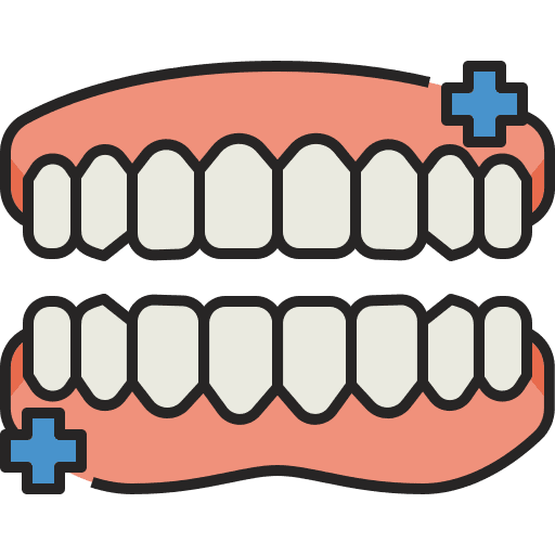 Teeth healthcare and medical tooth dental care icon