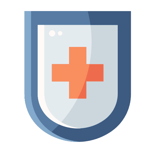 Life insurance shield healthcare life insurance icon