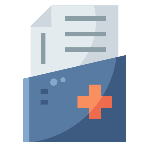 Medical file files and folders record information icon Medical file files and folders record information icon