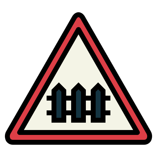 Level crossing traffic sign road sign level crossing icon