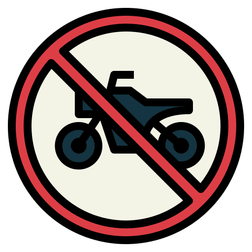 No motorcycles road sign forbidden traffic sign icon