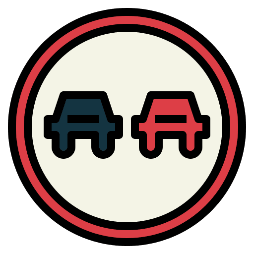 No overtaking traffic sign no overtaking road sign icon No overtaking traffic sign no overtaking road sign icon