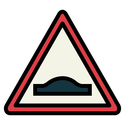 Hump signaling road sign hump icon Hump signaling road sign hump icon