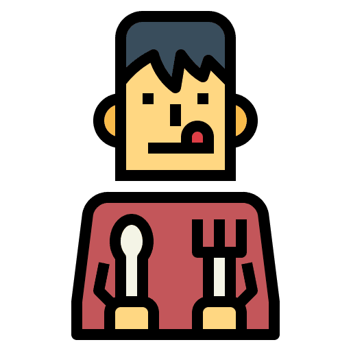 Hungry lunch cutlery food and restaurant icon