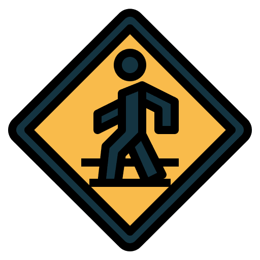 Pedestrian crossing traffic sign signaling pedestrian crossing icon Pedestrian crossing traffic sign signaling pedestrian crossing icon