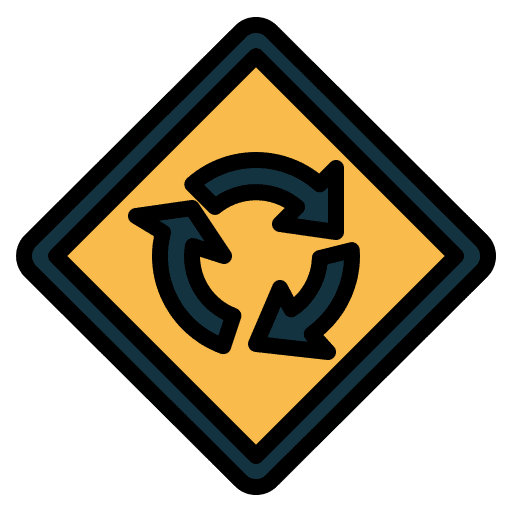 Roundabout roundabout road sign signaling icon Roundabout roundabout road sign signaling icon