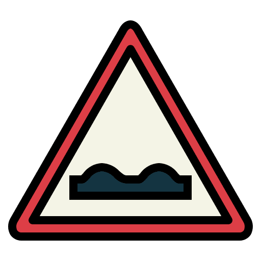 Uneven signaling road sign traffic sign icon Uneven signaling road sign traffic sign icon