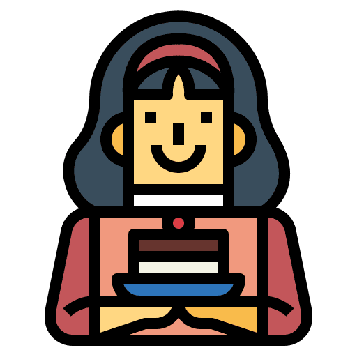 Cake people food and restaurant eat icon