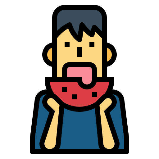 Watermelon vegan eating avatar icon